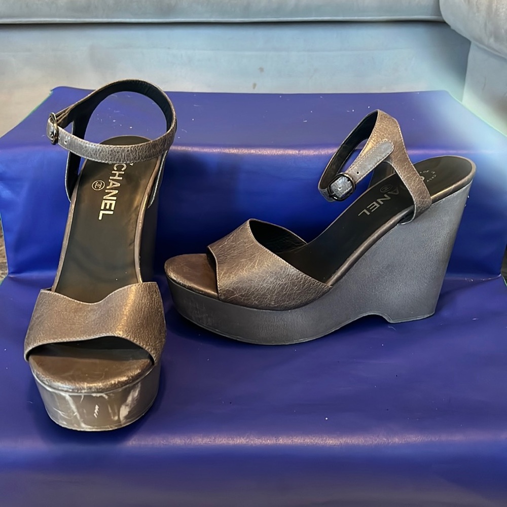 Chanel platform wedge